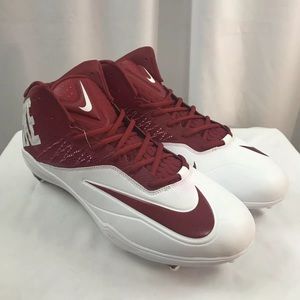 Nike Zoom Football Cleats Red White Size 14.5